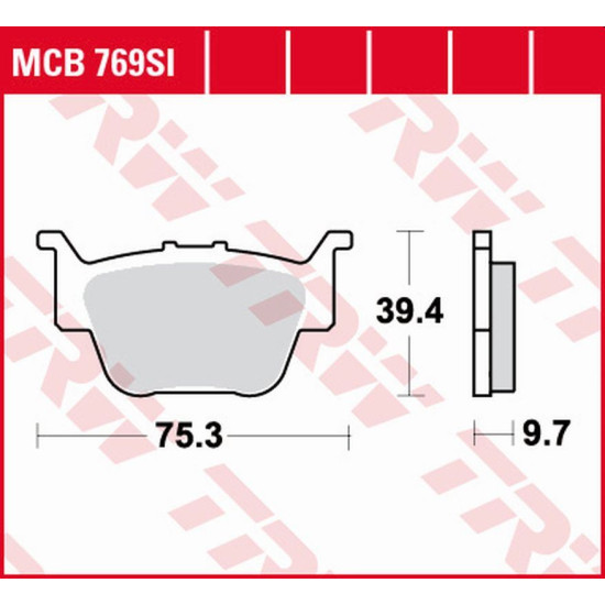 TRW LUCAS ZF brake pads KH SINTER OFFROAD HONDA TRX 450 '04-'09, TRX 650 '03-'05, TRX 680 '06-'13, TRX 420 '09-, rear,