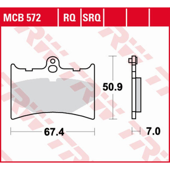 TRW LUCAS ZF brake pads KH126 ORGANIC SPORT APRILIA AF-1 125 '89-'92, RS 125 '92-'04, AF-1 250 '90-, BENELLI CHRONO / CX