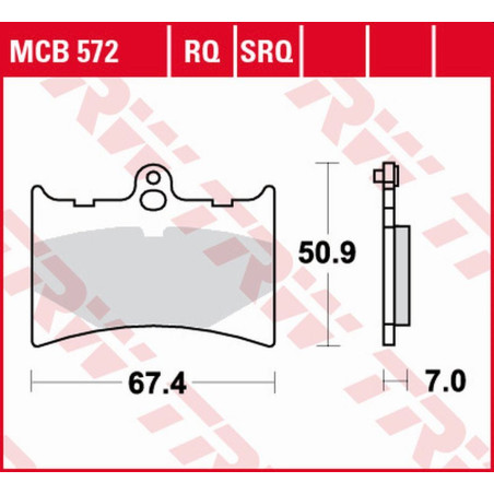 TRW LUCAS ZF brake pads KH126 ORGANIC SPORT APRILIA AF-1 125 '89-'92, RS 125 '92-'04, AF-1 250 '90-, BENELLI CHRONO / CX