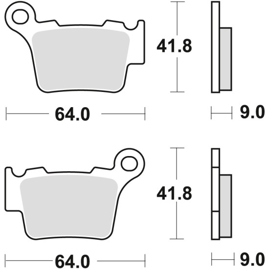 TRW LUCAS brake pads KH368 SINTER OFFROAD BMW G450X / SMR 08-11, KTM EXC / SX125 04-16 EXC / SX250 03-17 EXC300 04-, EXC