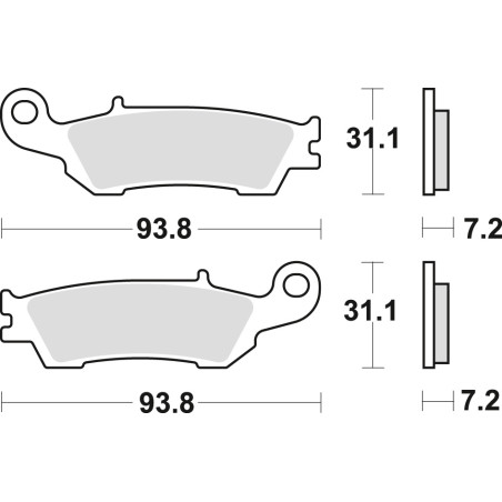 TRW LUCAS stabdžių kaladėlės KH450 SINTER OFFROAD YAMAHA YZ 125 08-, WR 250 15-, YZ 250 07-, WR 450 16-, YZ 450 08-, priekis