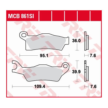 TRW LUCAS brake pads KH617 SINTER OFFROAD CAN-AM OUTLANDER 800 / 1000 12-, RENEGADE 1000 12-, right front