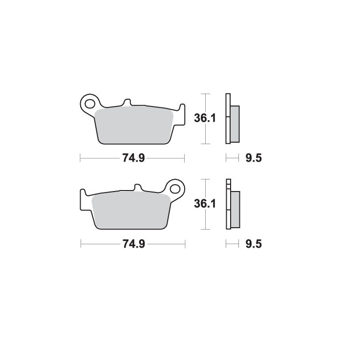 SBS brake pads KH131 OFF-ROAD SINTER gold color