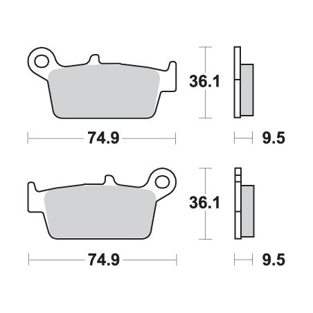SBS brake pads KH131 OFF-ROAD SINTER gold color