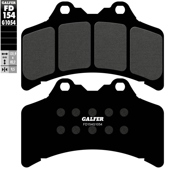 GALFER brake pads ORGANIC KH191 YAMAHA GTS 1300 front color black