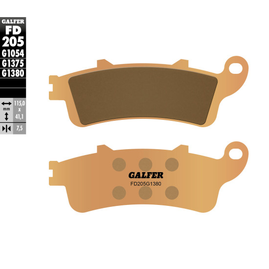 GALFER brake pads KH261 / KH281 Metalic sinter (gold color) scooter front HONDA CBR 1100 / VFR 800 / XL 1000