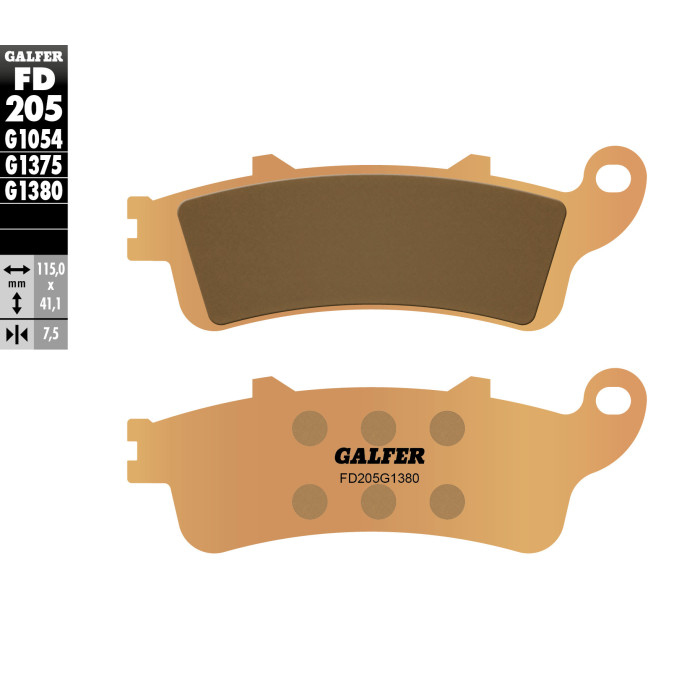 GALFER brake pads KH261 / KH281 Metalic sinter (gold color) scooter front HONDA CBR 1100 / VFR 800 / XL 1000