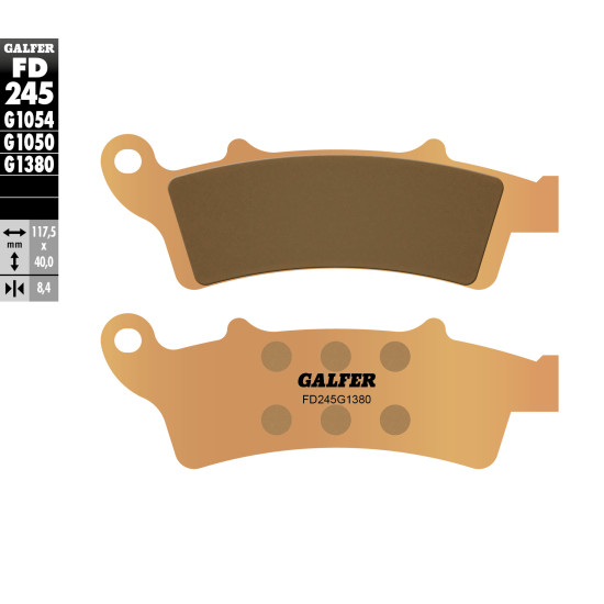 GALFER brake pads KH324 Metalic sinter (gold color) scooter