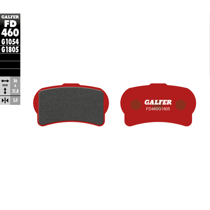 GALFER brake pads KH644 TRIAL, GAS GAS, MONTESA, OSSA, HONDA RED (front)