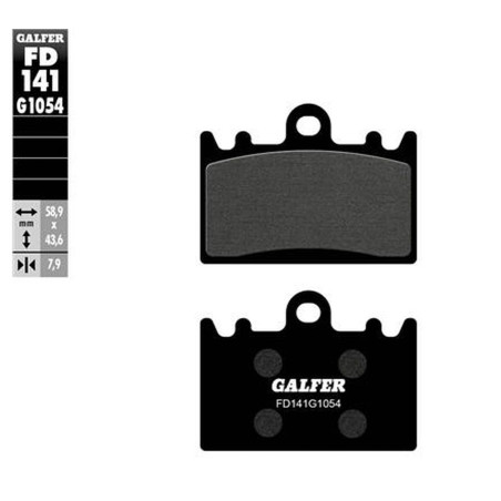 GALFER stabdžių kaladėlės KH180 SEMI-METALLIC KAWASAKI ZXR 400 priekis