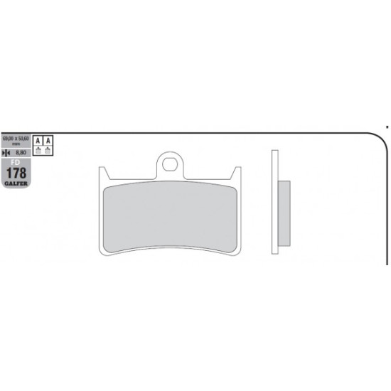 GALFER brake pads KH252 / KH380 SEMI-METALLIC