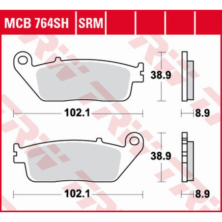 TRW LUCAS ZF stabdžių kaladėlės KH142 SINTER HONDA FJS 400 SILVERWING '06-'16, FJS 600 SILVERWING '01-'16, YAMAHA XC 125 MAJESTY