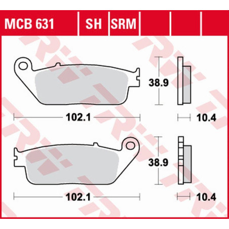 TRW LUCAS ZF stabdžių kaladėlės KH196 SINTER YAMAHA RA 125 / 400 X-MAX '17-, YP 125 / 250 X-MAX '10-'16, YP 400 X-MAX '13-'16 pr