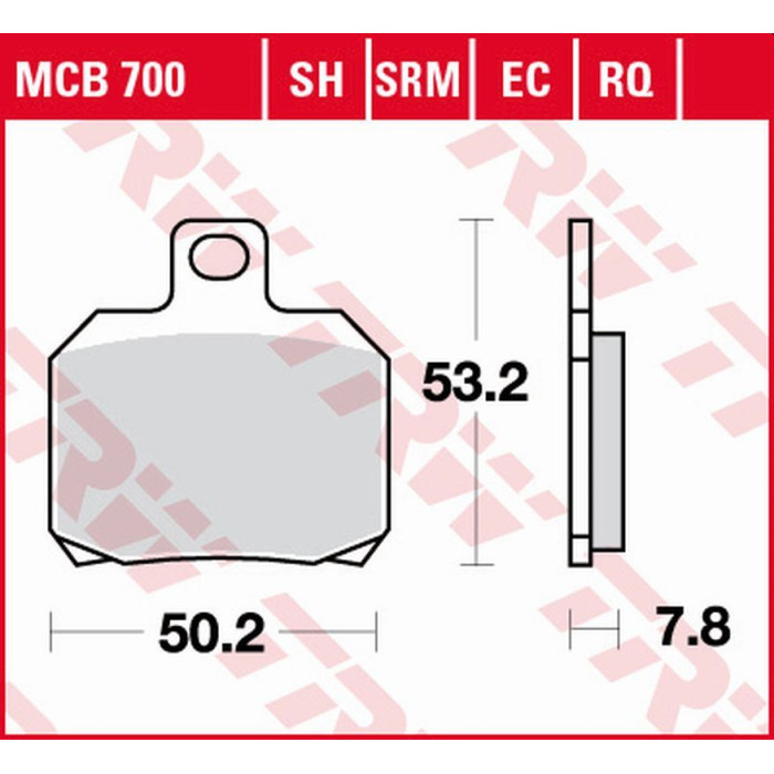 TRW LUCAS ZF brake pads KH266 SINTER DERBI GPR 50 '03-'16, SENDA 50 '07-'17, GP1 125 '06-'11, PEUGEOT CITY STAR '10-, SU