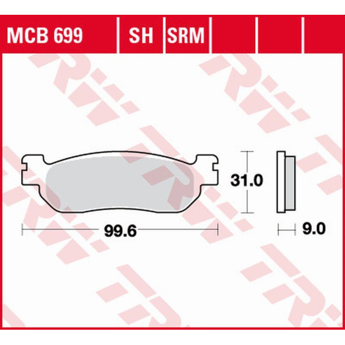 TRW LUCAS ZF brake pads KH275 SINTER YAMAHA YP / XP 125 X-MAX '10-, VP 250 X-CITY '07-'16, YP 250 MAJESTY '98-'03, YP 25