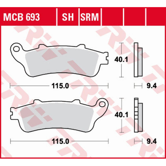 TRW LUCAS ZF brake pads KH281 SINTER HONDA FES 125 / 150 PANTHEON '98-'06, FES 250 FORESIGHT '98-'05 front