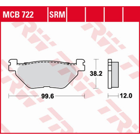 TRW LUCAS ZF stabdžių kaladėlės KH319 SINTER YAMAHA XP 500 / 530 T-MAX '01-'18, TDM 900 '02-'14, XV / XVS 950 '09-'18, XT 1200Z 