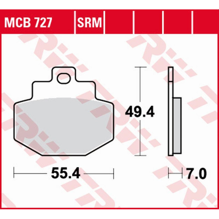 TRW LUCAS ZF brake pads KH321 SINTER BENELLI ADIVA 125 / 150 '00-'06, PIAGGIO GTX / HEXAGON 125 '00-'03, VESPA GTS '07-,
