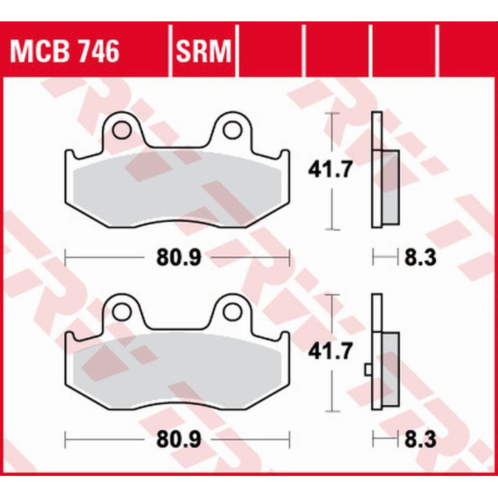 TRW LUCAS ZF brake pads KH323 SINTER KAWASAKI SC 250 EPSILON '02, SUZUKI AN 400 BURGMAN '03-06, rear, ITALJET JACK 125