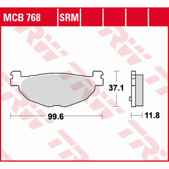 TRW LUCAS ZF brake pads KH408 SINTER BETA EVO 80 '09-, front, YAMAHA YP 400 MAJESTY '04-'13, XP 500 T-MAX '04-'11 rear