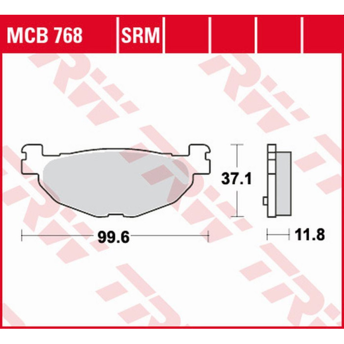 TRW LUCAS ZF brake pads KH408 SINTER BETA EVO 80 '09-, front, YAMAHA YP 400 MAJESTY '04-'13, XP 500 T-MAX '04-'11 rear