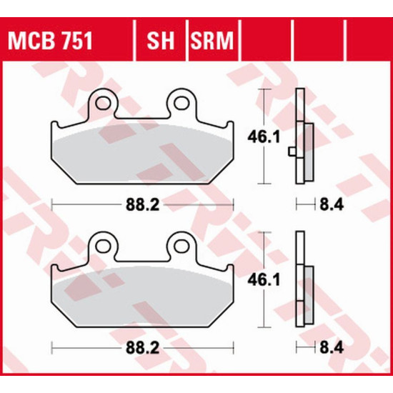 TRW LUCAS ZF brake pads KH412 SINTER SUZUKI AN 250 SKY WAWE '07-'08, AN 400 BURGMAN '07-, AN 650 BURGMAN '04-, rear