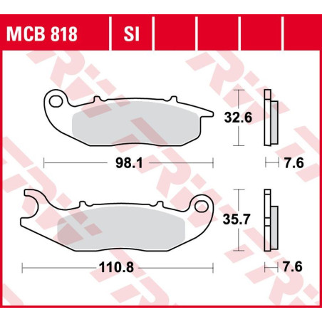 TRW LUCAS ZF brake pads KH465 SINTER OFFROAD AJP PR3 / PR4 / PR5 '13-,DERBI TERRA / CITY CROSS 125 '08-'16, HONDA CRF 25
