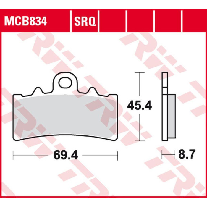 TRW LUCAS ZF brake pads KH606 ORGANIC BMW G 310GS / R '16-, C 400GT / X '18-, HUSQVARNA SVARTPILEN / VITPILEN 401 '17-,