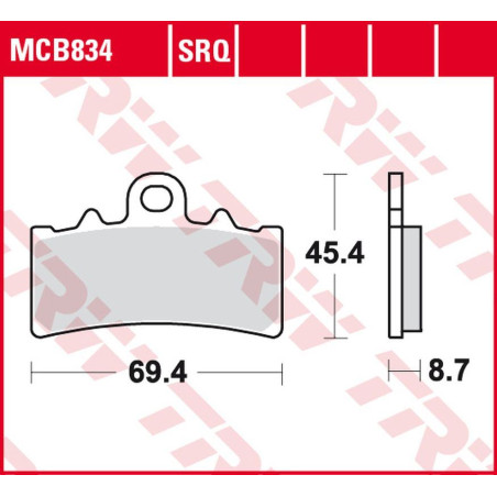 TRW LUCAS ZF brake pads KH606 ORGANIC BMW G 310GS / R '16-, C 400GT / X '18-, HUSQVARNA SVARTPILEN / VITPILEN 401 '17-,