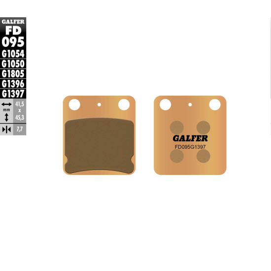 GALFER brake pads KH54 Metalic sinter (gold color) ATV