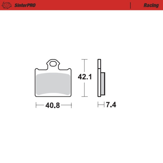 MOTO-MASTER brake pads KH602 SINTER PRO OEM: 11 (SINTERPRO RACING) KTM SX 85 '11-, 250 / 350 FREERIDE '14- HUSQVARNA TC8