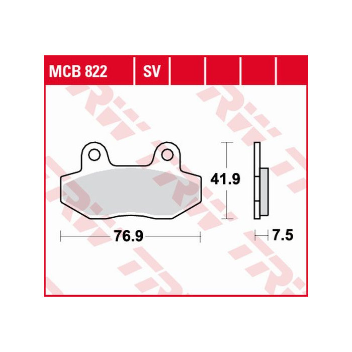 TRW LUCAS brake pads KH86 ORGANIC KYMCO NEXXON 50 08-10, NEXXON 125 08-, PEUGEOT SPEEDFIGHT 50 09-15, front / rear