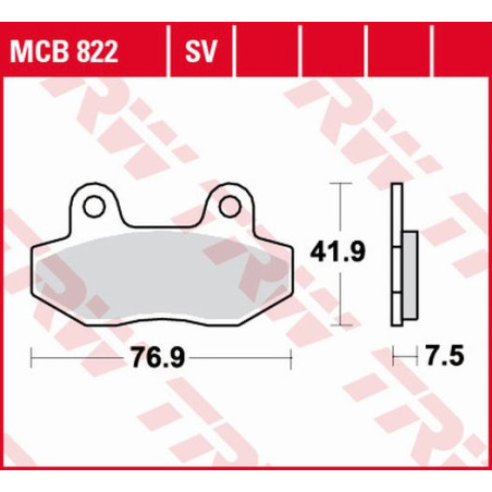 TRW LUCAS brake pads KH86 ORGANIC KYMCO NEXXON 50 08-10, NEXXON 125 08-, PEUGEOT SPEEDFIGHT 50 09-15, front / rear