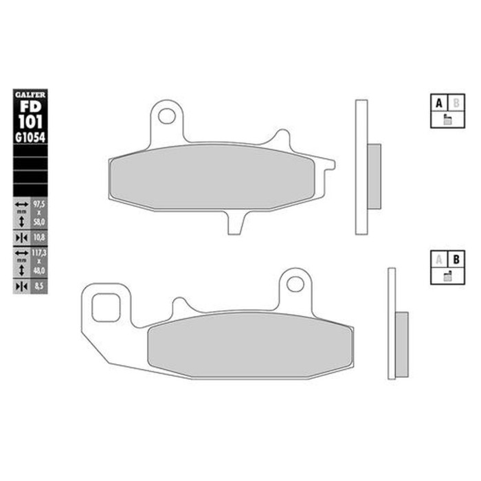 GALFER brake pads KH147 SEMI-METALLIC