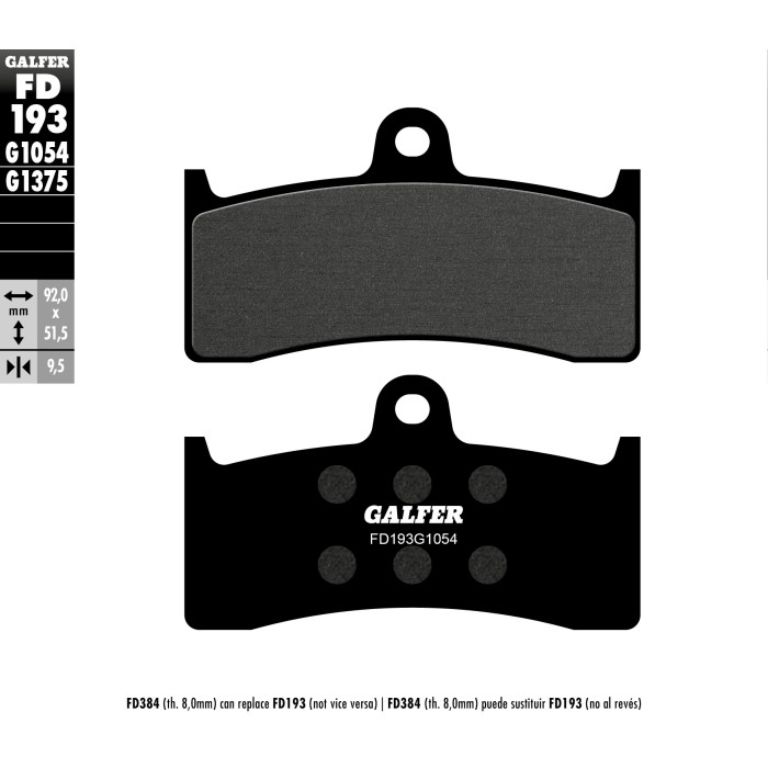GALFER brake pads KH249