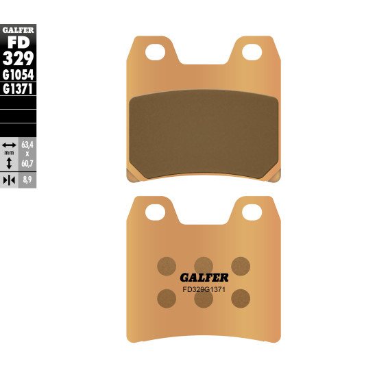 GALFER brake pads KH348 Metalic sinter (gold color) STREET YAMAHA rear