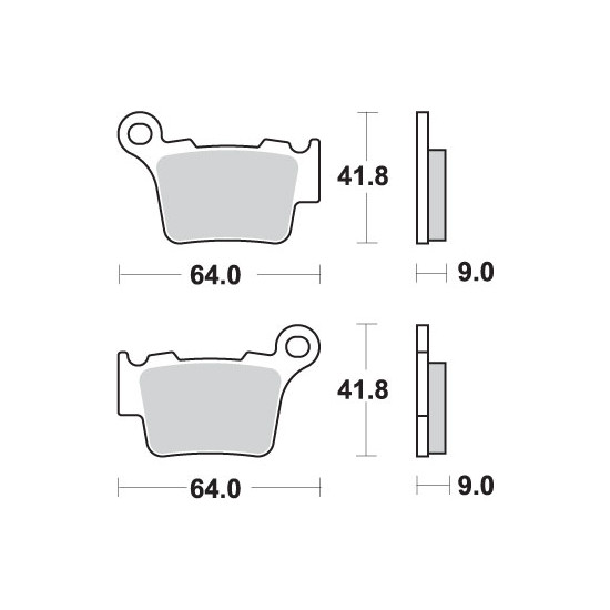 SBS brake pads KH368 OFF-ROAD SINTER gold color