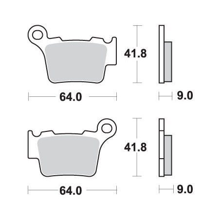 SBS brake pads KH368 OFF-ROAD SINTER gold color