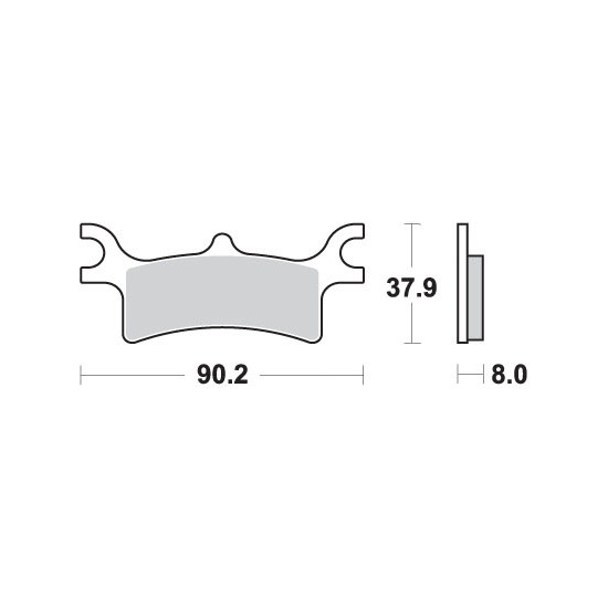 SBS brake pads KH314 OFF-ROAD SINTER gold color