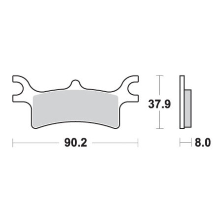 SBS brake pads KH314 OFF-ROAD SINTER gold color