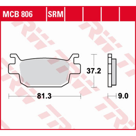 TRW LUCAS stabdžių kaladėlės KH415 SINTER HONDA SILVER WING 125 07-13, galas