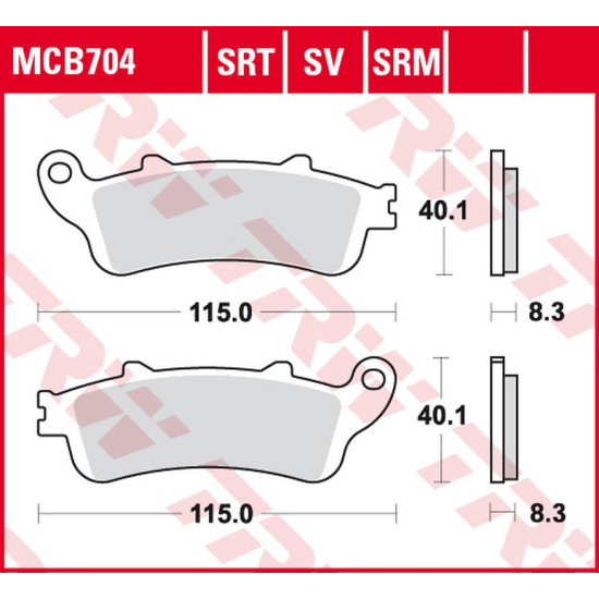 TRW LUCAS ZF brake pads KH281 SINTER HONDA NSS 250 JAZZ '01-'04, FJS 400 SILVERWING '06-'08, FJS 600 SILVERWING '01-'10