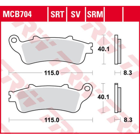 TRW LUCAS ZF brake pads KH281 SINTER HONDA NSS 250 JAZZ '01-'04, FJS 400 SILVERWING '06-'08, FJS 600 SILVERWING '01-'10