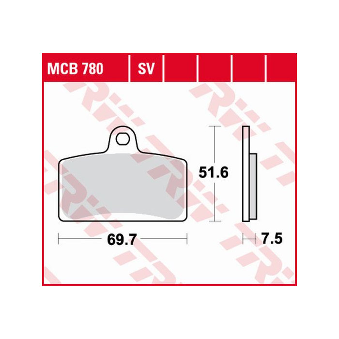 TRW LUCAS brake pads KH399 ORGANIC APRILIA RS4 50 11-, RS4 125 11-, TUONO 125 17-, front