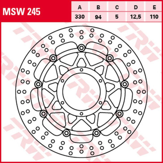 TRW LUCAS ZF brake disc front HONDA CBR 900RR FIREBLADE '00-'03 (330X94X5mm)