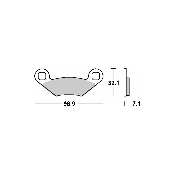 SBS brake pads KH159 OFF-ROAD SINTER gold color fits: POLARIS 250 / 300 / 325 / 450 / 500 / 525 / 570 / 600 / 700