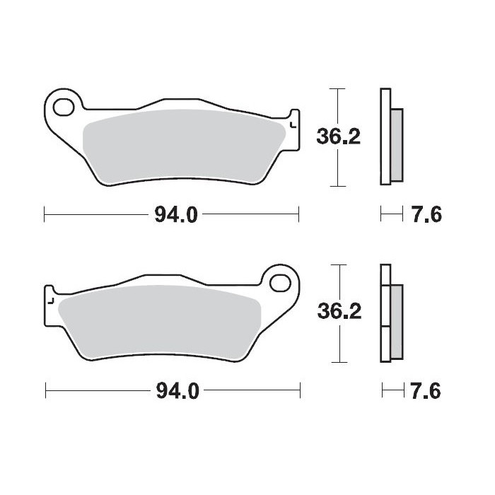 MOTO-MASTER stabdžių kaladėlės KH181 SINTER METAL OEM: 11 (SINTERPRO RACING) KTM: 125-200-250-300-350-360-380-440-500, visi SX E
