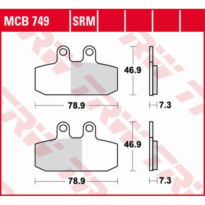 TRW LUCAS ZF brake pads KH256 ORGANIC APRILIA RED ROSE 125 '87-'94, SCARABEO 500 '03-'09, HONDA CRM 125 '90-'99, NSR 125