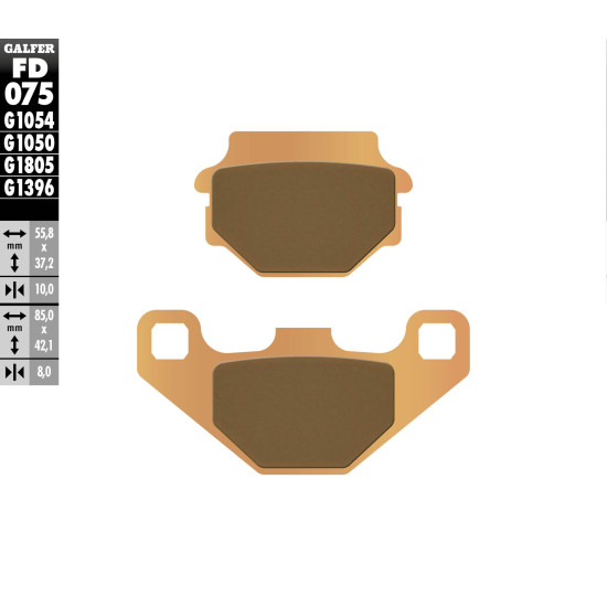 GALFER brake pads KH67 Metalic sinter (gold color) OFF ROAD