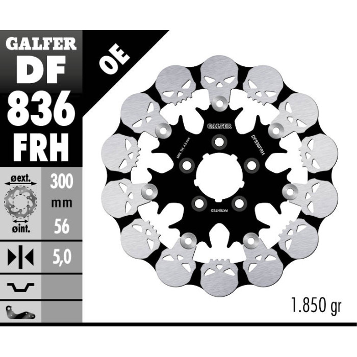GALFER brake disc rear HARLEY-DAVIDSON (300X56X5)